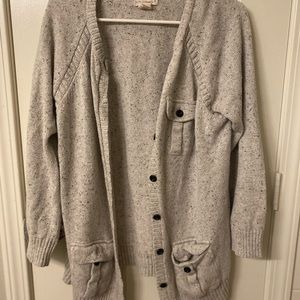 Oversized Beige Cardigan